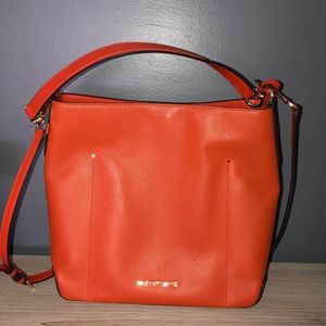 Michael Kors orange bucket bag